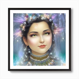 Fairy Girl In The Forest Art Print