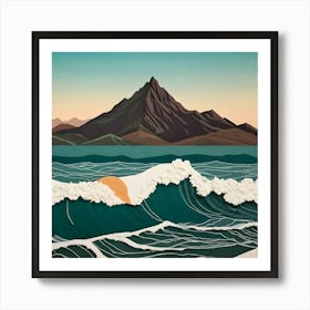 Waves In The Ocean Art Print