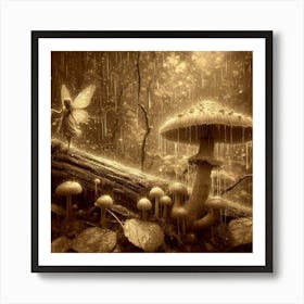 Fairy In The Rain Poster