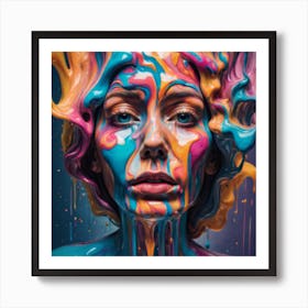 f Liquid Colors Creating A Hallucinatory And Surreal Effec Art Print