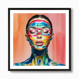 'Colorful Woman' 1 Art Print