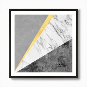 Modern geometry with gold 6 Art Print