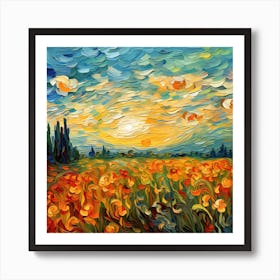 Poppies In The Field 1 Art Print