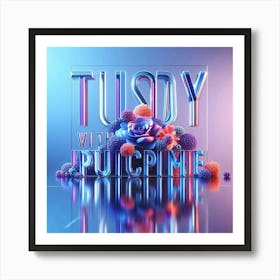 A glass logo Art Print