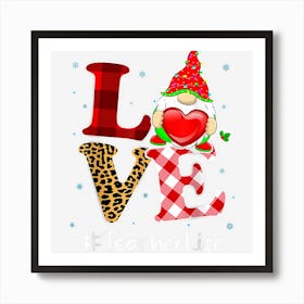 Love Teacher Gnome Christmas Matching Pajamas Teacher Gifts 1 Art Print