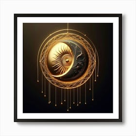 Occult Symbol / minimal / golden / rich Art Print