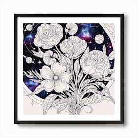 Flowers In The Sky Art Print