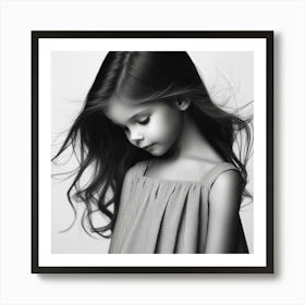 Portrait Of A Little Girl Art Print