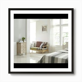 White Bedroom Art Print