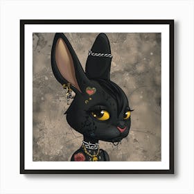 Goth Bunny Art Print