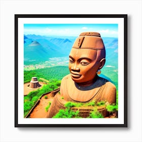 Statue Of An African God Art Print