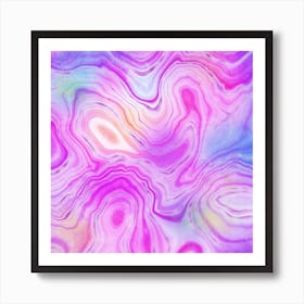 Neon Agate Texture 10 Art Print