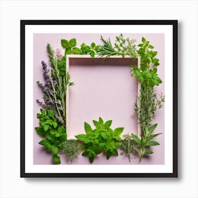 Herbs As A Frame (58) Art Print