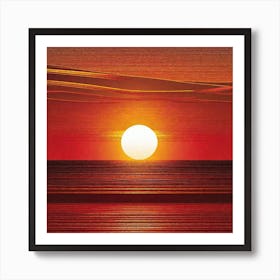 Sunset Over The Ocean 27 Art Print