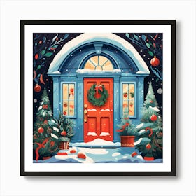 Christmas Door 7 Art Print