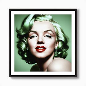 Emerald Tresses Marilyn Monroe Art Print