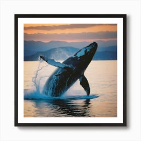 Humpback Whale Breaching 1 Art Print