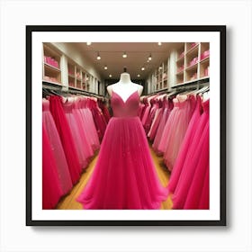 Pink Dresses Art Print