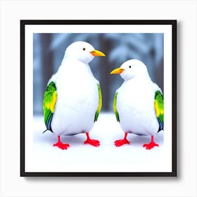 Pair Of Pigeons Art Print