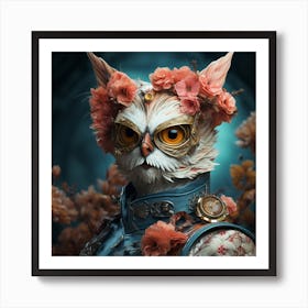 Steampunk Owl 1 Art Print