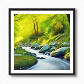 River In The Forest Photo 1 Art Print