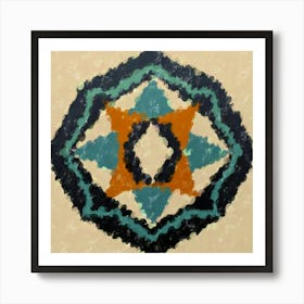 Abstract Spectrum Mandala Art Print