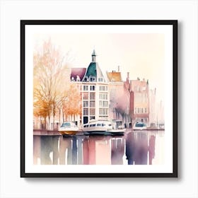 Watercolor Amsterdam Art Print