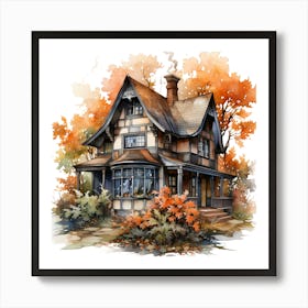 Watercolor Of A House 2 Art Print