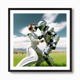 Robot Couple 5 Art Print