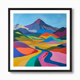 Colourful Abstract Tongariro National Park New Zealand 2 Art Print