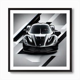 Black Sports Car 3 Art Print