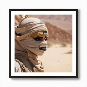 Desert Temptation: Beauty Concealing Secrets Art Print