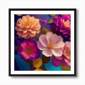 Floral Fusion Art Print