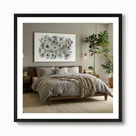 Bedroom With A Bed 1 Art Print