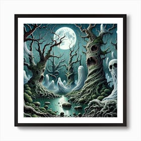 Ghosts In The Woods Art Print