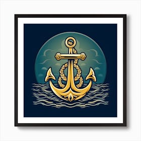 Anchor In The Sea 2 Art Print