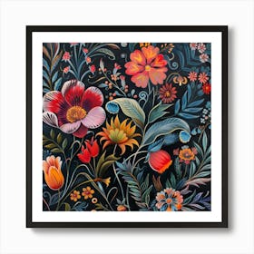 Floral Spotlight (4) Art Print