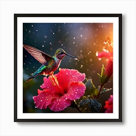 Hummingbird art print 3 Art Print