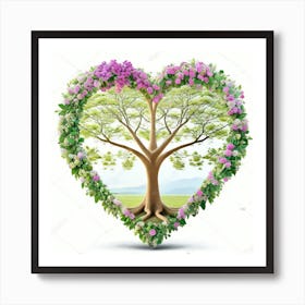 Heart Shape Of A Tree Art Print