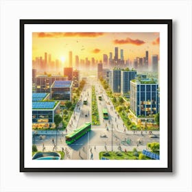 Futuristic Cityscape 6 Art Print