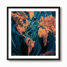 World Map 32 Art Print