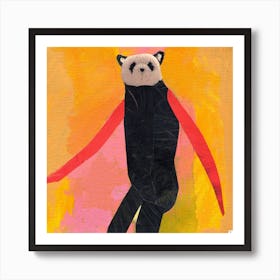 Panda Bear Stuffed Animal Collage Painting  Art Print