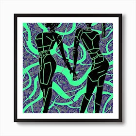 Two Women Holding Hands Art Print