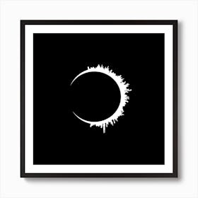 Solar lunar eclipse Art Print