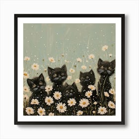Kittens Fairycore Painting 2 Art Print
