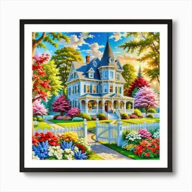 House In The Garden Art Print