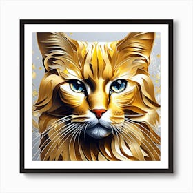 Golden Cat 21 Art Print