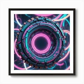 Futuristic Ring Art Print