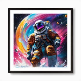 Spaceman In Space Art Print