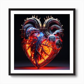 Heart Of Technology Art Print